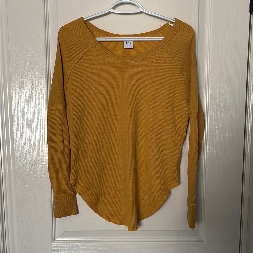 TNA Mustard Yellow Long Sleeve Top